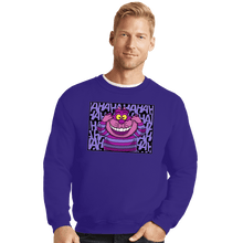 Load image into Gallery viewer, Shirts Crewneck Sweater, Unisex / Small / Violet Mad Cat

