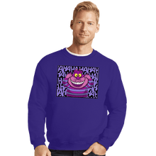 Load image into Gallery viewer, Shirts Crewneck Sweater, Unisex / Small / Violet Mad Cat