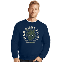 Load image into Gallery viewer, Daily_Deal_Shirts Crewneck Sweater, Unisex / Small / Navy Han Sho7 Firs7