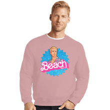 Load image into Gallery viewer, Daily_Deal_Shirts Crewneck Sweater, Unisex / Small / Pink Beach You Off