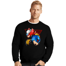 Load image into Gallery viewer, Shirts Crewneck Sweater, Unisex / Small / Black X vs Z