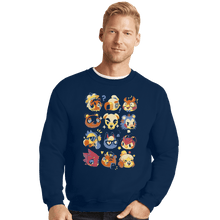 Load image into Gallery viewer, Shirts Crewneck Sweater, Unisex / Small / Navy Island Faces