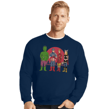 Load image into Gallery viewer, Shirts Crewneck Sweater, Unisex / Small / Navy King Of The Heroes