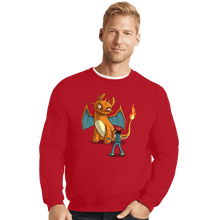 Load image into Gallery viewer, Shirts Crewneck Sweater, Unisex / Small / Red How To Train Your Monster