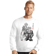 Load image into Gallery viewer, Shirts Crewneck Sweater, Unisex / Small / White Gold Experience Sumi-e