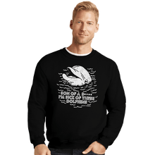 Load image into Gallery viewer, Shirts Crewneck Sweater, Unisex / Small / Black Dolphins