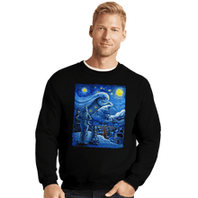 Load image into Gallery viewer, Secret_Shirts Crewneck Sweater, Unisex / Small / Black Starry Crumpit