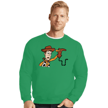Load image into Gallery viewer, Secret_Shirts Crewneck Sweater, Unisex / Small / Irish Green Snake In My Boot
