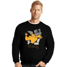 Load image into Gallery viewer, Daily_Deal_Shirts Crewneck Sweater, Unisex / Small / Black Hit It Mama