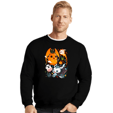 Load image into Gallery viewer, Daily_Deal_Shirts Crewneck Sweater, Unisex / Small / Black Digi Halloween