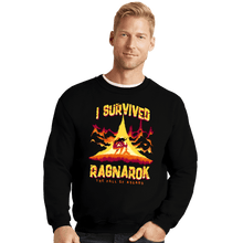 Load image into Gallery viewer, Daily_Deal_Shirts Crewneck Sweater, Unisex / Small / Black I Survived Ragnarok