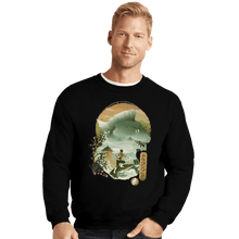 Load image into Gallery viewer, Shirts Crewneck Sweater, Unisex / Small / Black Dragonzord Ukiyoe