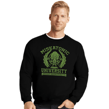 Load image into Gallery viewer, Shirts Crewneck Sweater, Unisex / Small / Black Miskatonic University