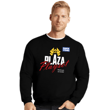Load image into Gallery viewer, Secret_Shirts Crewneck Sweater, Unisex / Small / Black Plaza Playset