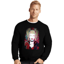 Load image into Gallery viewer, Daily_Deal_Shirts Crewneck Sweater, Unisex / Small / Black Glitch Harley