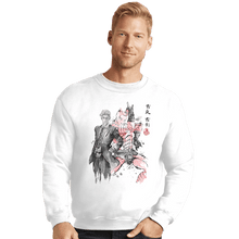 Load image into Gallery viewer, Shirts Crewneck Sweater, Unisex / Small / White Killer Queen Sumi-e
