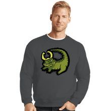 Load image into Gallery viewer, Shirts Crewneck Sweater, Unisex / Small / Charcoal The Alligator King