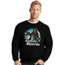Load image into Gallery viewer, Secret_Shirts Crewneck Sweater, Unisex / Small / Black Capt. Jack Black Sparrow