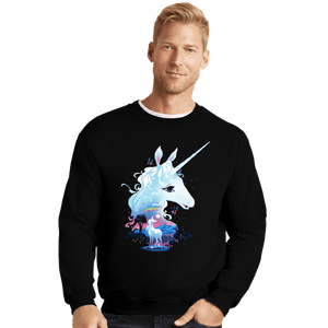 Secret_Shirts Crewneck Sweater, Unisex / Small / Black Last Unicorn.