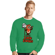 Load image into Gallery viewer, Daily_Deal_Shirts Crewneck Sweater, Unisex / Small / Irish Green Little Ewoks
