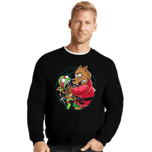 Load image into Gallery viewer, Daily_Deal_Shirts Crewneck Sweater, Unisex / Small / Black Why You Little Turtle