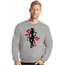 Load image into Gallery viewer, Shirts Crewneck Sweater, Unisex / Small / Sports Grey Crimson Jolyne Cujoh
