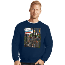 Load image into Gallery viewer, Daily_Deal_Shirts Crewneck Sweater, Unisex / Small / Navy Where's Freddy