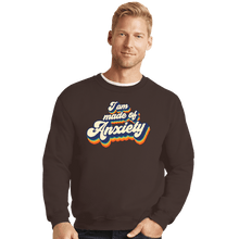 Load image into Gallery viewer, Secret_Shirts Crewneck Sweater, Unisex / Small / Dark Chocolate Made Of Anxiety
