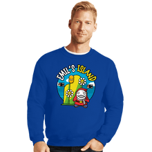 Load image into Gallery viewer, Shirts Crewneck Sweater, Unisex / Small / Royal Blue Emil Island