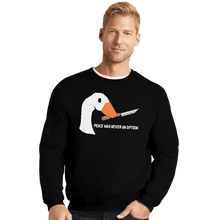 Load image into Gallery viewer, Shirts Crewneck Sweater, Unisex / Small / Black Peace Was Never An Option