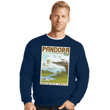 Load image into Gallery viewer, Shirts Crewneck Sweater, Unisex / Small / Navy Visit Pandora