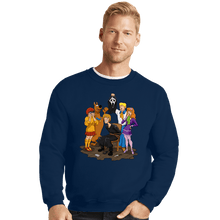 Load image into Gallery viewer, Secret_Shirts Crewneck Sweater, Unisex / Small / Navy Scooby Suprise
