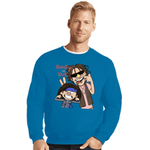 Load image into Gallery viewer, Shirts Crewneck Sweater, Unisex / Small / Sapphire Stoney And Link