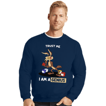 Load image into Gallery viewer, Shirts Crewneck Sweater, Unisex / Small / Navy Trust Me I Am A Genius
