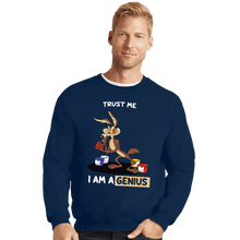 Load image into Gallery viewer, Shirts Crewneck Sweater, Unisex / Small / Navy Trust Me I Am A Genius