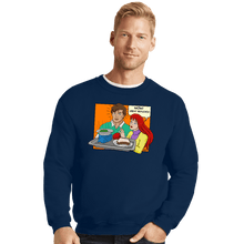Load image into Gallery viewer, Daily_Deal_Shirts Crewneck Sweater, Unisex / Small / Navy Great Reflexes