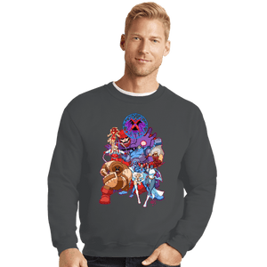 Shirts Crewneck Sweater, Unisex / Small / Charcoal X-Men Villains