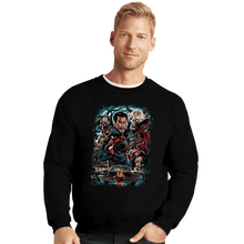 Load image into Gallery viewer, Daily_Deal_Shirts Crewneck Sweater, Unisex / Small / Black Kicking The Devil