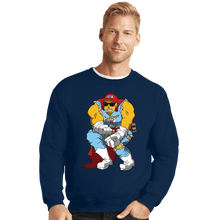 Load image into Gallery viewer, Daily_Deal_Shirts Crewneck Sweater, Unisex / Small / Navy Duff Knight
