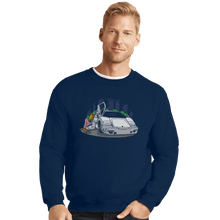 Load image into Gallery viewer, Shirts Crewneck Sweater, Unisex / Small / Navy Troy Wolf