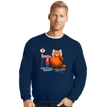 Load image into Gallery viewer, Daily_Deal_Shirts Crewneck Sweater, Unisex / Small / Navy Panda Bus Stop
