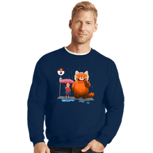 Load image into Gallery viewer, Daily_Deal_Shirts Crewneck Sweater, Unisex / Small / Navy Panda Bus Stop