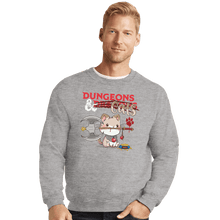 Load image into Gallery viewer, Shirts Crewneck Sweater, Unisex / Small / Sports Grey Dungeons And Cats
