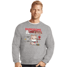 Load image into Gallery viewer, Shirts Crewneck Sweater, Unisex / Small / Sports Grey Dungeons And Cats