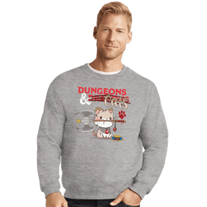 Shirts Crewneck Sweater, Unisex / Small / Sports Grey Dungeons And Cats