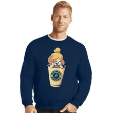 Load image into Gallery viewer, Shirts Crewneck Sweater, Unisex / Small / Navy Animal Coffee