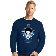 Load image into Gallery viewer, Shirts Crewneck Sweater, Unisex / Small / Navy Get The Magnum Look