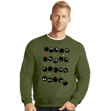 Load image into Gallery viewer, Shirts Crewneck Sweater, Unisex / Small / Military Green The Black Sprites