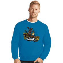 Load image into Gallery viewer, Secret_Shirts Crewneck Sweater, Unisex / Small / Sapphire The Adventures Of The Deer-Boy