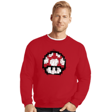 Load image into Gallery viewer, Shirts Crewneck Sweater, Unisex / Small / Red Mushroom Spray